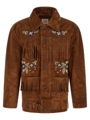 FOUND Brown Leather Leather Jacket