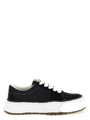 Maison Mihara Yasuhiro Black Cowhide Platform Sneakers