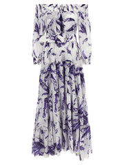 SAMANTHA SUNG Purple Cotton Long Dress