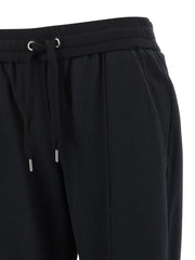 Brunello Cucinelli Black Cotton Joggers (Workout Pants)