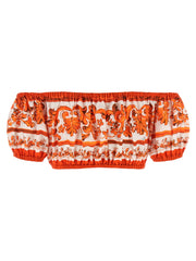 Dolce & Gabbana Orange Cotton Blouse