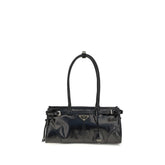 Prada Black Calf Leather Bos Taurus Handbag