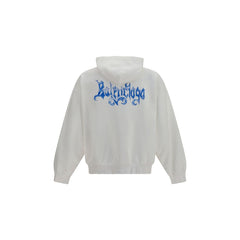 Balenciaga White Cotton Sweatshirt