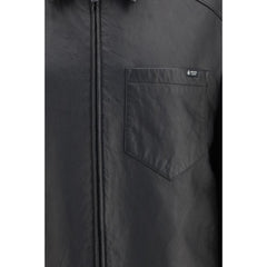 Prada Black Lamb Ovis Aries Aries Leather Jacket