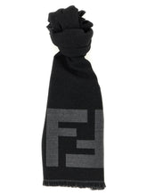 Fendi Black Virgin Wool Scarf