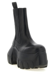 Černé kotníkové boty z ramie od Rick Owens