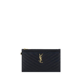 Saint Laurent Black Calf Leather Bos Taurus Wallet