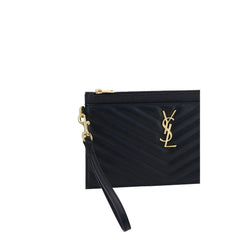 Saint Laurent -musta vasikannahkainen Bos Taurus -lompakko