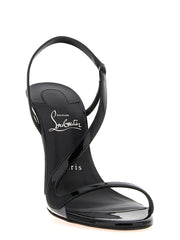Christian Louboutin Black Calfskin Stiletto Heel Sandals