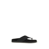 Dolce & Gabbana Black Polyester Flip-Flop Sandals