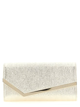 Jimmy Choo Gold Lamb Leather Clutch Bag