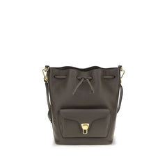 Coccinelle Brown Calf Leather Bos Taurus Backet Bag