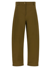 Max Mara Bicolor Cotton Cropped Pants
