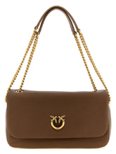 PINKO Brown Lamb Leather Shoulder Bag