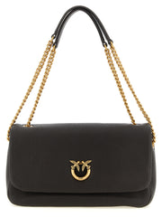 PINKO Brown Lamb Leather Shoulder Bag