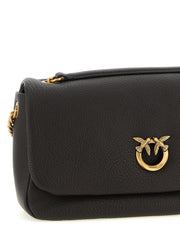 PINKO Brown Lamb Leather Shoulder Bag