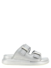 Alexander McQueen Silver Rubber Slides