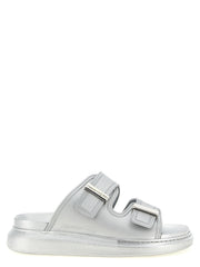 Alexander McQueen Silver Rubber Slides