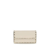 Valentino Garavani Beige Calf Leather Bos Taurus Wallet