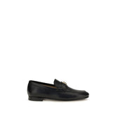 Valentino Garavani Black Calf Leather Bos Taurus Slip-On Loafers