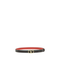 Valentino Garavani Black Calf Leather Bos Taurus Regular Belt