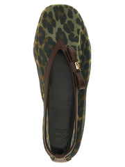 Ganni Brown Nylon Ballet Flats