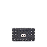 Valentino Garavani Black Calf Leather Bos Taurus Shoulder Bag