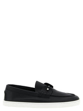 Christian Louboutin Black Calfskin Slip-On Loafers