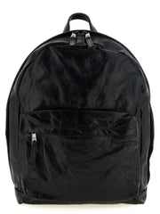 GIORGIO BRATO Black Lamb Leather Backpack
