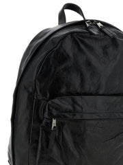 GIORGIO BRATO Black Lamb Leather Backpack
