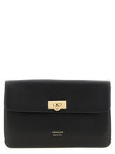 Ferragamo Black Calfskin Clutch Bag