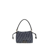 Fendi Blue Cotton Shoulder Bag