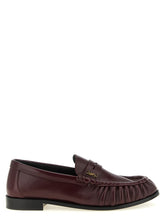 Saint Laurent Bordeaux Calfskin Slip-On Loafers
