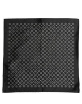 Dolce & Gabbana Black White Patterned Pocket Square Scarf