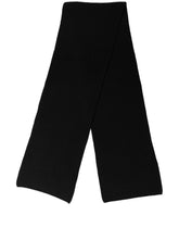 Dolce & Gabbana Men Black Wool Knitted Neck Shawl Scarf