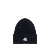 Moncler Blue Wool Oves Aries Beanie