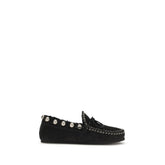Isabel Marant Black Calf Leather Bos Taurus Slip-On Loafers