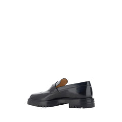 Maison Margiela Black Calf Leather Bos Taurus Slip-On Loafers