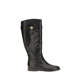 Tory Burch Black Calf Leather Bos Taurus Lace-Up Boots