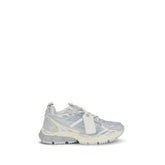Off-White Gray Fabric Athletic Sneakers