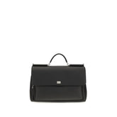 Dolce & Gabbana Black Calf Leather Bos Taurus Shoulder Bag