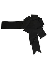 Dolce & Gabbana Black Cotton Wrap Around Tie Cintura Belt