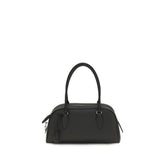 The Row Black Calf Leather Bos Taurus Shoulder Bag