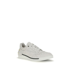Fendi White Calf Leather Bos Taurus Low Top Sneakers