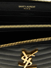 Saint Laurent Black Calfskin Cardholder
