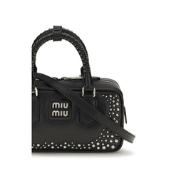 Miu Miu Black Calf Leather Bos Taurus Shoulder Bag
