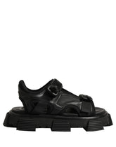 Dolce & Gabbana Black Logo Detailed Men Chunky Sandals Shoes