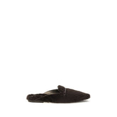 Brunello Cucinelli Brown Fur Ballet Flats