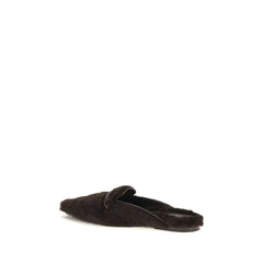 Brunello Cucinelli Brown Fur Ballet Flats