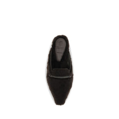 Brunello Cucinelli Brown Fur Ballet Flats